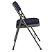 Flash Furniture HERCULES Series Curved Triple Braced & Double Hinged Navy Fabric Metal Folding Chair