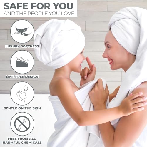Aishini Bath Towel Set Pack of 3, (140 x 70 cm) (35 x 35 cm) Microfiber Ultra Soft Highly Absorbent Hand Towels Set, Lightweight and Quick Drying for Body, Beach, Sport, Yoga, SPA (White)