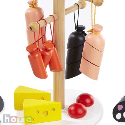 howa Kaufladenzubehör Wurst und Käse aus Holz 4858 – Bild 5