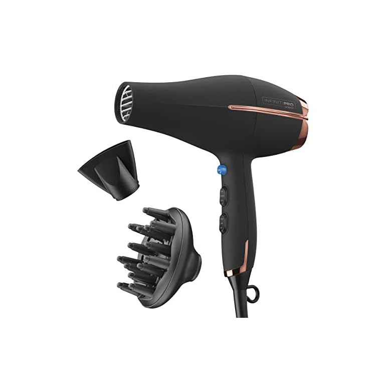 Conair INFINITIPRO BY 1875 Watt AC Motor Pro Hair Dryer, Black / Rose Gold, 1 Count
