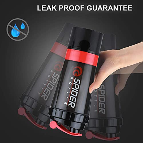 FITNESS-STATION-Spider-Protein-Shaker-Water-Bottle-Sipper-for-Gym-Red-Black-500-ML FITNESS STATION Spider Protein Shaker Water Bottle Sipper for Gym - 500 ML (Red)