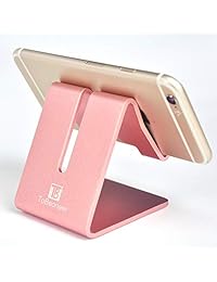 ToBeoneer Soporte de escritorio de aluminio para teléfono móvil, soporte de escritorio universal sólido, para todos los teléfonos móviles y tabletas, Huawei iPhone 7 6 Plus 5 iPad 2 3 4 iPad Mini Samsung