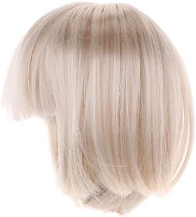 ３サイズ 人形かつら ドール ウィッグ Diy 前髪 短髪 アクセサリー 白 1 4 Parapentefamily Com