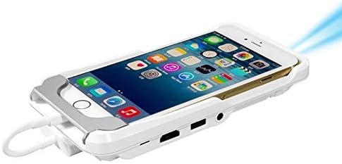 Unified Projector and Phone Case, Portable Phone Case Projector, Mini Projector Compatible with Laptop, iPhone Smartphone for Cartoon and Movie, Kid Gift (Standard - 5000ma, iPhone Pro Max)
