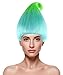 Colorful Pointy Troll Cosplay Costume Wig Collection, Multiple Color Options, Unisex, Adult & Kids Sizes