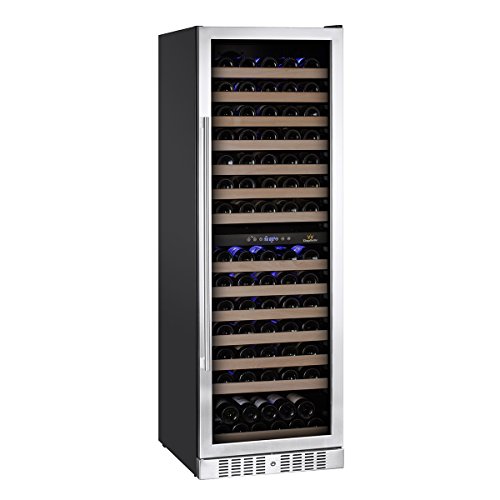 KingsBottle KBU428D (RHH) 128 Bottle Dual Zone Wine Refrigerator with