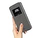 Compatible with LG G6 Wallet Case View Window Sleep Wake Up Smart Cover Stand Kickstand Full Body Protective Magnetic Closure TPU Bumper Case(Gray)
