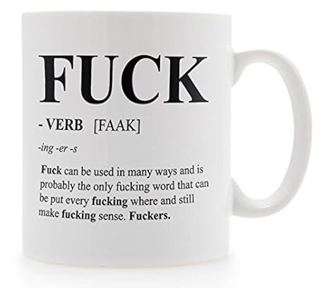 Art Hustle - Taza con el significado diccionario de F*CK: Amazon.es: Hogar