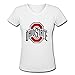 ZhaoHui Womens Ohio State Buckeyes Logo V-neck T Shirts