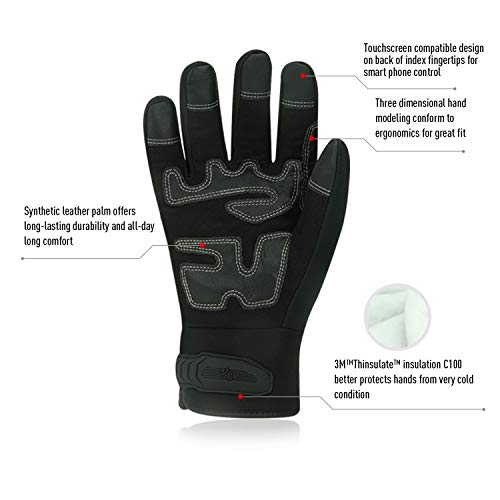 image for Vgo... Vgo 2Pairs -4℉ or above 3M Thinsulate C100 Lined High Dexteri