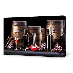 Canvas Wall Art for Living Room,Bedroom Home Artwork Paintings Red Wine Ready to Hang - 12x18 inches