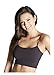 NIKIBIKI Women Seamless Classic Crop Top Bralette, Made in U.S.A, One Size (Black)