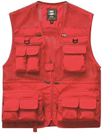 Hld アウトドアマルチポケットベスト写真釣りベストメンズショルダーネットベストチョッキメンズ春と秋の薄い フィッシングベスト Color Red Size M B0869f7ymy 3 561円 激安通販ショッピング 超人気 専門店 人気海外一番 超美品再入荷品質至上 当店一番人気