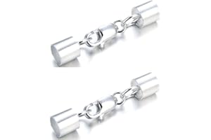 5pcs Adabele Authentic 925 Sterling Silver Tube End Cap Clasp Glue in Cord End (Hole ID 4mm) for Leather Cord DIY Craft Jewelry Making SS178-4