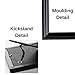 Icona Bay 4x6 Picture Frames (Black, 6 Pack), Beautifully Detailed Molding, Contemporary Picture Frame Set, Wall Mount or Table Top, Inspirations Collection