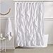 Amazon Basics Pinched Pleat Bathroom Shower Curtain - White, 72 Inch
