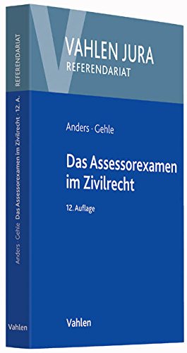 Das Assessorexamen Im Zivilrecht Buch Von Monika Anders Pdf - 