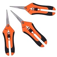 GROWNEER 3-Pack Pruning Shears Gardening Hand Pruning Snips with Straight Stainless Steel Precision Blades