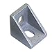 Boeray 20pcs 2 Hole Inside Corner Bracket Gusset for 2020 Series Aluminum Extrusion Profile with Slot 6mm