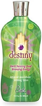 BASK DESTINY 400ML SUNBED LOTION DARK TANNING DUAL BRONZING CREAM