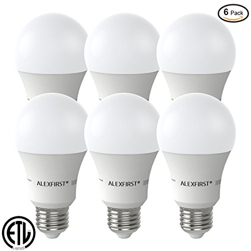 ALEXFIRST LED Lighting Bulbs 100 Watt equivalent 11W Light Bulbs 1000 Lumens Non-Dimmable A19 Base E26 (6-Pack Daylight(5000K))