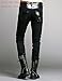 Idopy Men`s Rock Punk Patchwork Leather Pants