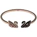 Swarovski Facet Swan Bangle Bracelet Multi/Rose Gold/Black/Clear Crystal MD
