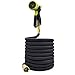 Podura Expandable Garden Hose with Triple Latex Core, Solid Brass Connectors and Metal Nozzle fit for Electric Pressure Washer,Garden Watering (100Ft, Black)