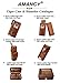 AMANCY Classical Brown Crocodile Pattern Leather Cigar Holder Case with 2 Triple Jet Cigar Lighter and Cutter,Great Cigar Gift Kit for Men