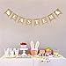 Easter Burlap Banner | Rustic Easter Decorations | Easter Bunting Garland | Easter Party Supplies | Easter Photo Props | White Rabbit Bunny Sign | Spring Decor