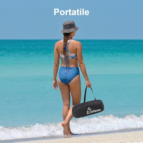 WolfWise UPF50+ Beach Tent with Sun Protection 3 x 3 m Beach Tent with Sand Anchor