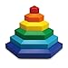 POPULAR PLAYTHINGS Hexacus Pyramid Stacking Blocks, Pattern Building Educational Toy, Stem Learning Gift for Kids Ages 2–6 – 12 Pieces