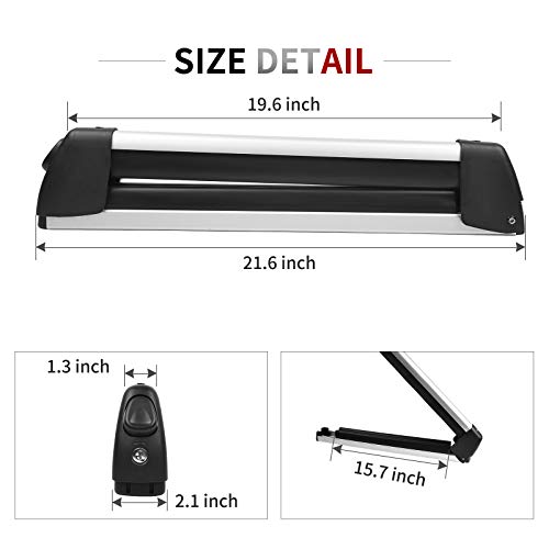 YITAMOTOR 22" Aluminum Universal Ski Rack Snowboard Roof Racks, Ski