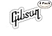 GIBSON Sticker Decal 3 SIZES Guitar Vinyl Bumper Window Wall 4X4