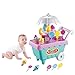 Loveje 19 PCS Ice Cream and Candy Trolley Toy,Play Food Supermarket Trolley Cart Toys with Rotating Music Lighting Pretend Play Set Best Gift for Boys and Girls