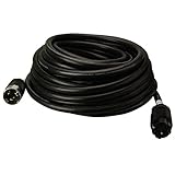 Southwire 191800008  6/3 & 8/1 SEOW, 50 Amp Rating, 125/250-Volt Outdoor Extension Cord CA-Style CS63, Twist to Lock Plug, Hard-Usage and Oil Resistant Cable Jacket, 50-Feet, Black