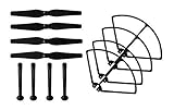 Successory® Syma X8C Venture RC Quadcopter Spare Parts Kit Propeller(1set) + Landing Gears Skids(1set)+ Prop Protective Frame Guard(1set) Black Color