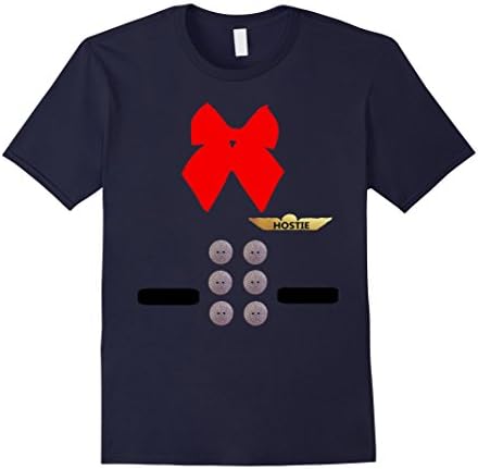 Mens Flight Attendant Uniform Shirt, Funny Hostie Gift 3XL Navy