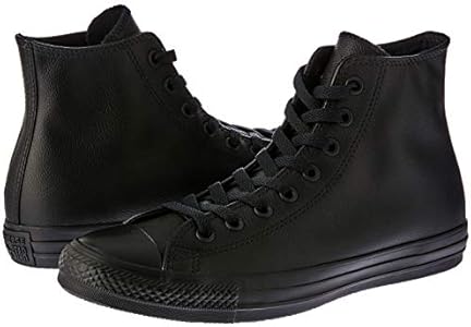 black leather converse shoes