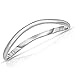 Floreo 10k White Gold Thin Comfort Fit Curved Wave Thumb Ring (1.5mm), Size 8