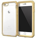 iPhone 6s Case, roocase [Glacier TOUGH] iPhone 6 (4.7) Hybrid Scratch Resistant Clear PC / TPU Armor Full Body Protection Case Cover with Built-in Screen Protector for Apple iPhone 6 / 6s (2015), Fossil Gold