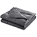 BUZIO Weighted Blanket 15 lbs for Adults (140-190 lbs), Heavy Blanket with OEKO-TEX Standard Cool Cotton and Premium Glass Beads, Same Size as Queen Size Bed (60 x 80 Inches, Grey)