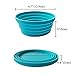 Ecoart Silicone Expandable Collapsible Bowl for Travel Camping Hiking, Blue (1 Pack)