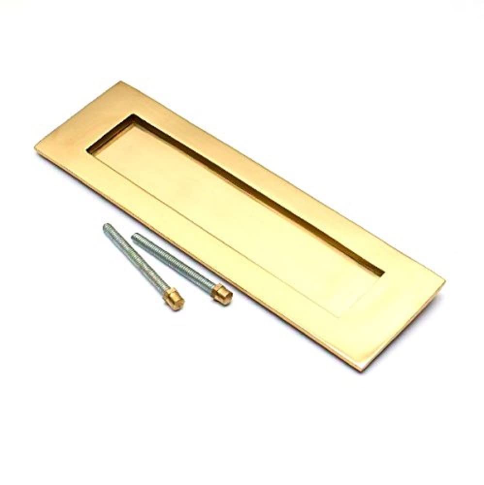 Merriway BH03589 250 x 75mm (10 inchx 3 inch) Victorian Letter Plate Polished Brass