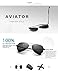 LUENX Men Women Sunglasses Polarized Grey Lens Gun Metal Frame