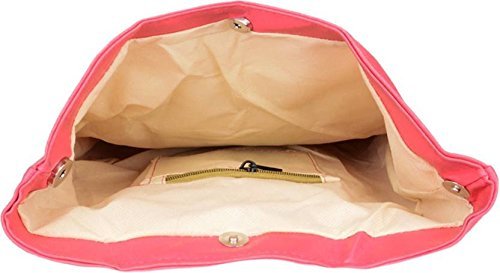 salebox leather bagpack combo for school/college girls - pink