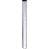 EZ-FLO 1-1/4 in x 12 in Heavy-Duty Brass Threaded Tube, 17 Gauge, Chrome, 35100