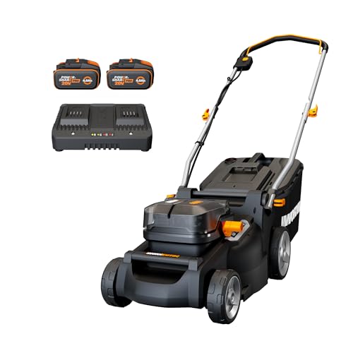 WORX WG737E Tosaerba a batteria 40V(2x20V), 37cm larghezza di taglio