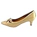 Beston GB80 Women's Pointed Toe Low Heels Bowknot Deco Pump