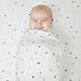 TL Care 100% Natural Breathable Cotton Jersey Knit Fitted Bassinet Sheet, Grey Stars and Moons, 15